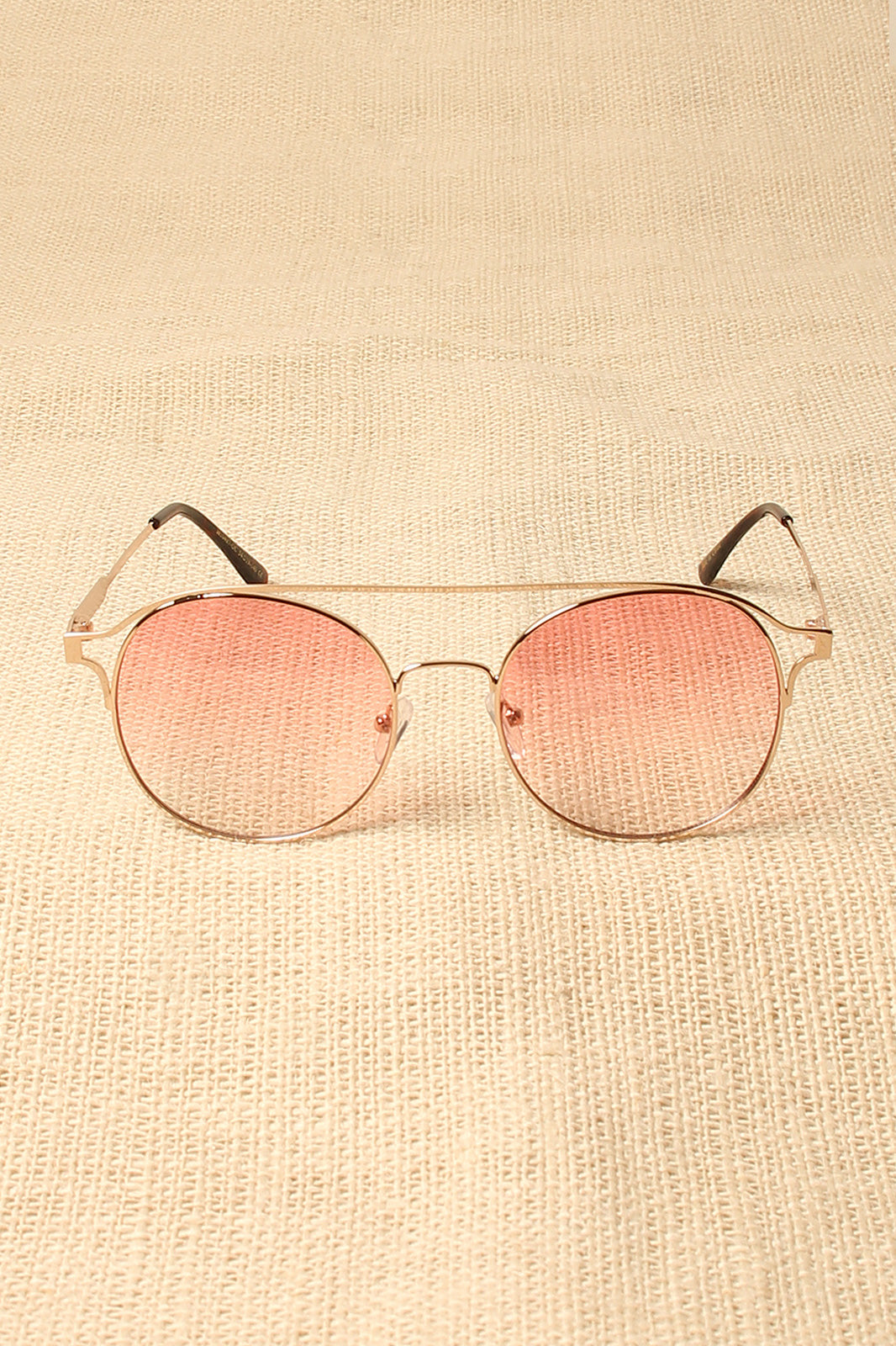 Ombre Brow-Bar Round Sunglasses - YuppyCollections