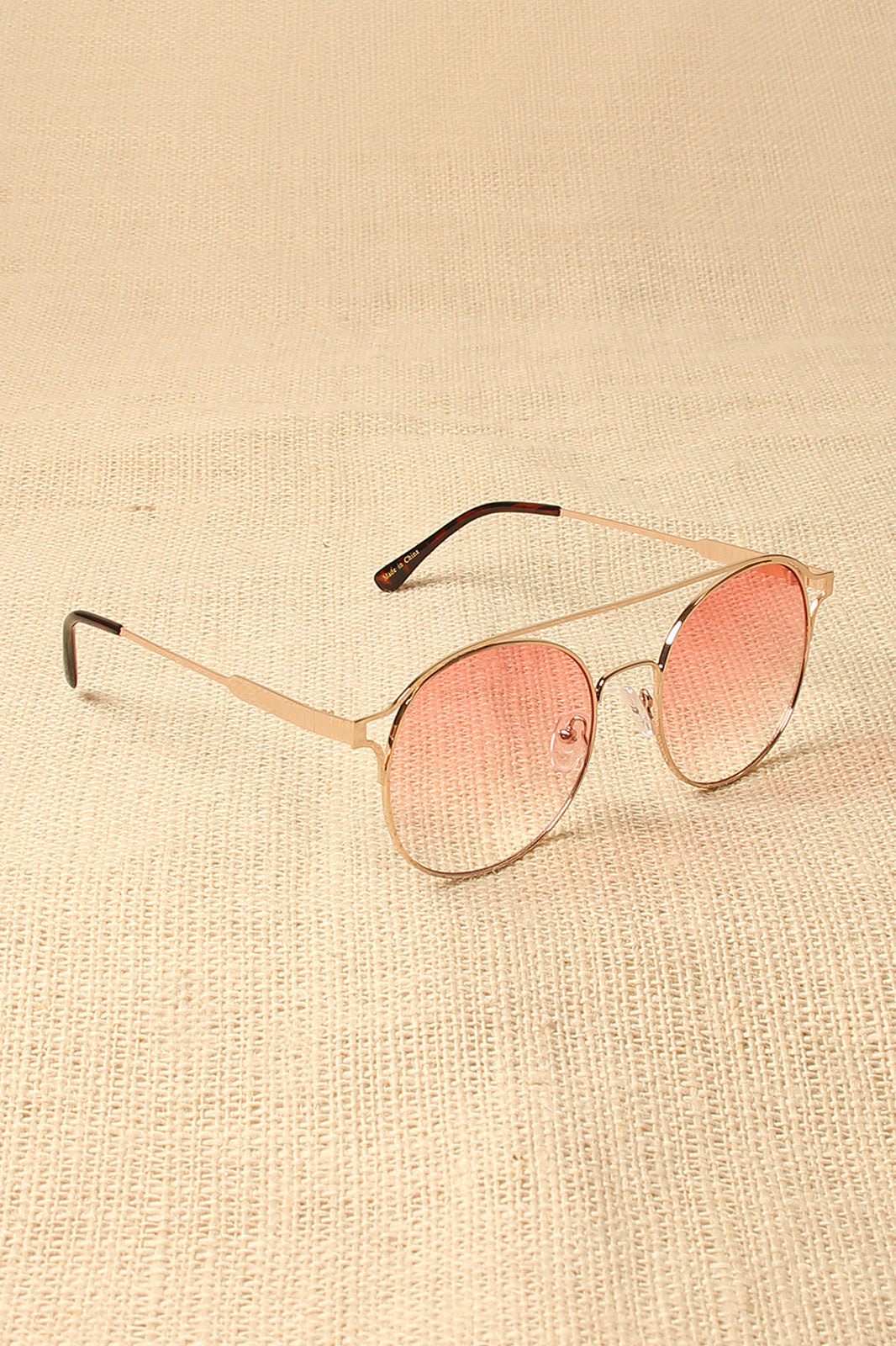 Ombre Brow-Bar Round Sunglasses - YuppyCollections