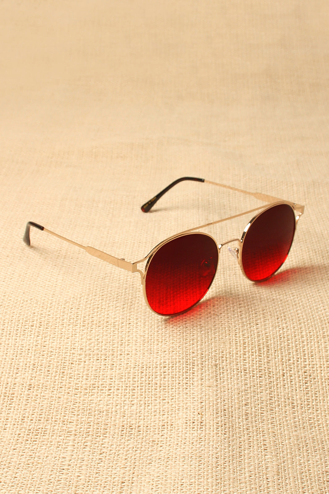 Ombre Brow-Bar Round Sunglasses - YuppyCollections