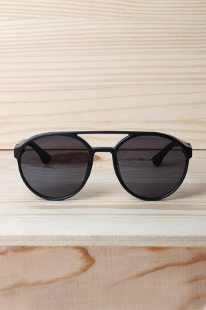 Matt Bar Brow Brim Frame Sunglasses - YuppyCollections