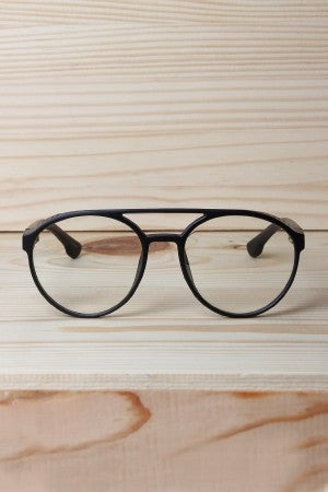 Matt Bar Brow Brim Frame Glasses - YuppyCollections