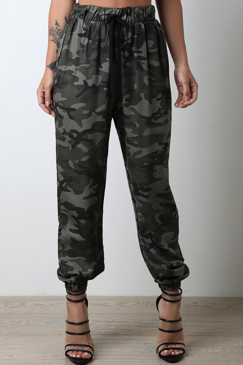 Camouflage High Waisted Jogger Pants - YuppyCollections