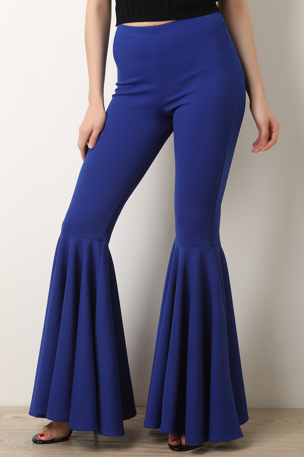 High Waist Ruffle Flared Pants - YuppyCollections