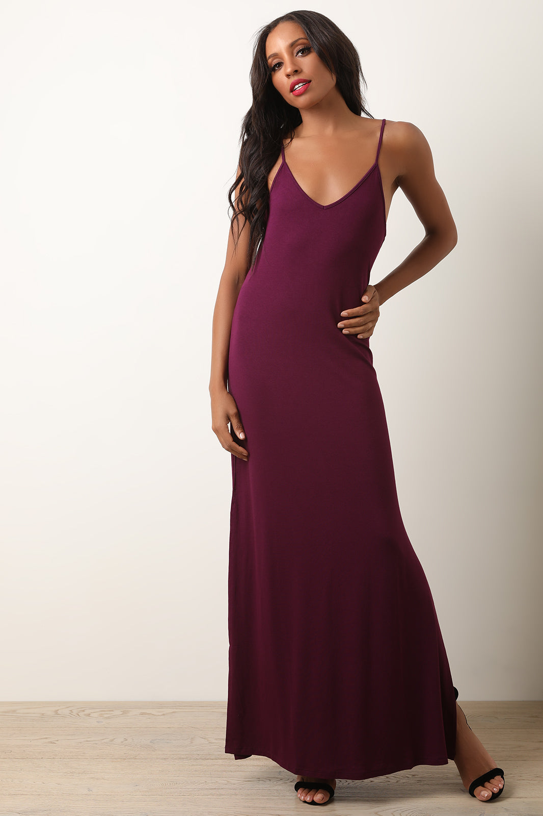 Lace-Up Back Maxi Dress - YuppyCollections