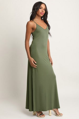 Lace-Up Back Maxi Dress - YuppyCollections