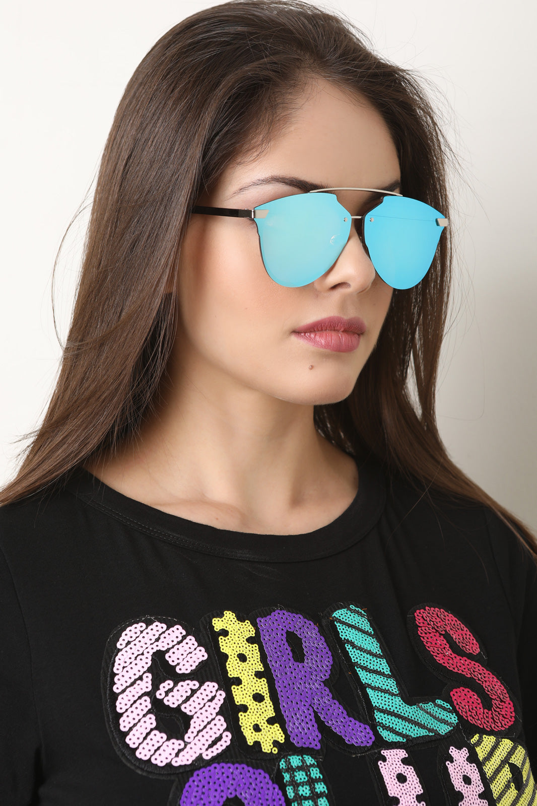 Double Metal Bridge Mirrored Sunglasses - YuppyCollections