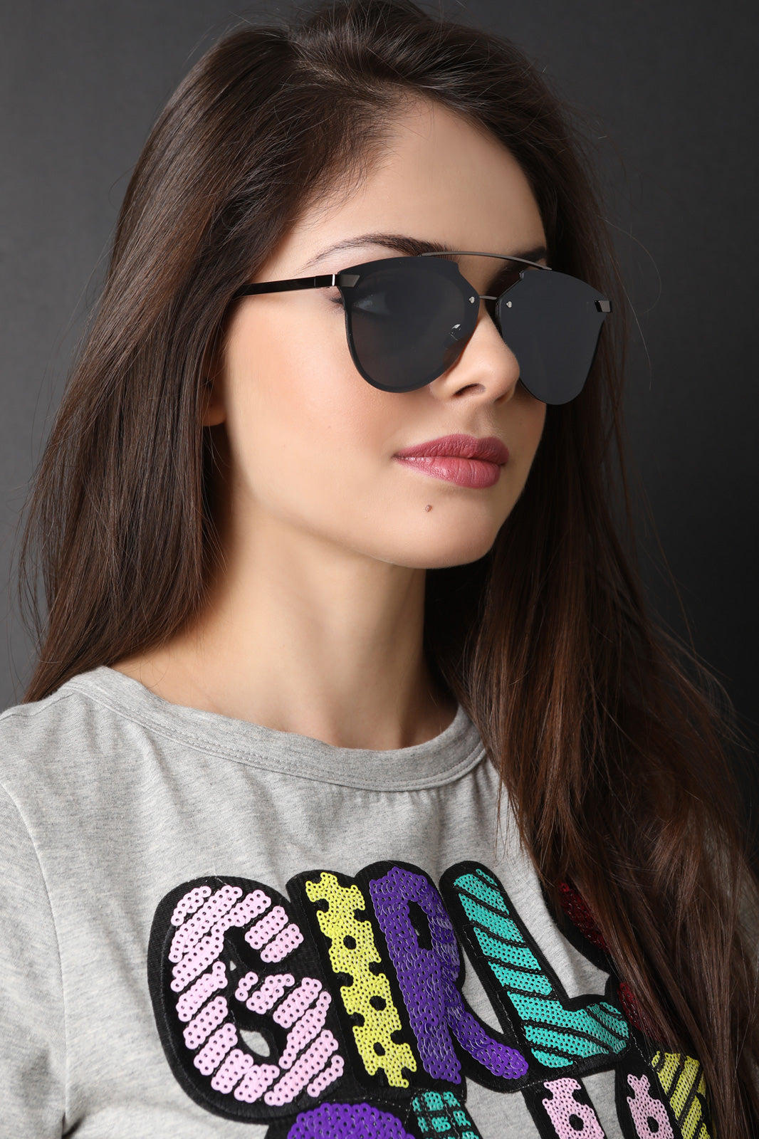 Double Metal Bridge Mirrored Sunglasses - YuppyCollections