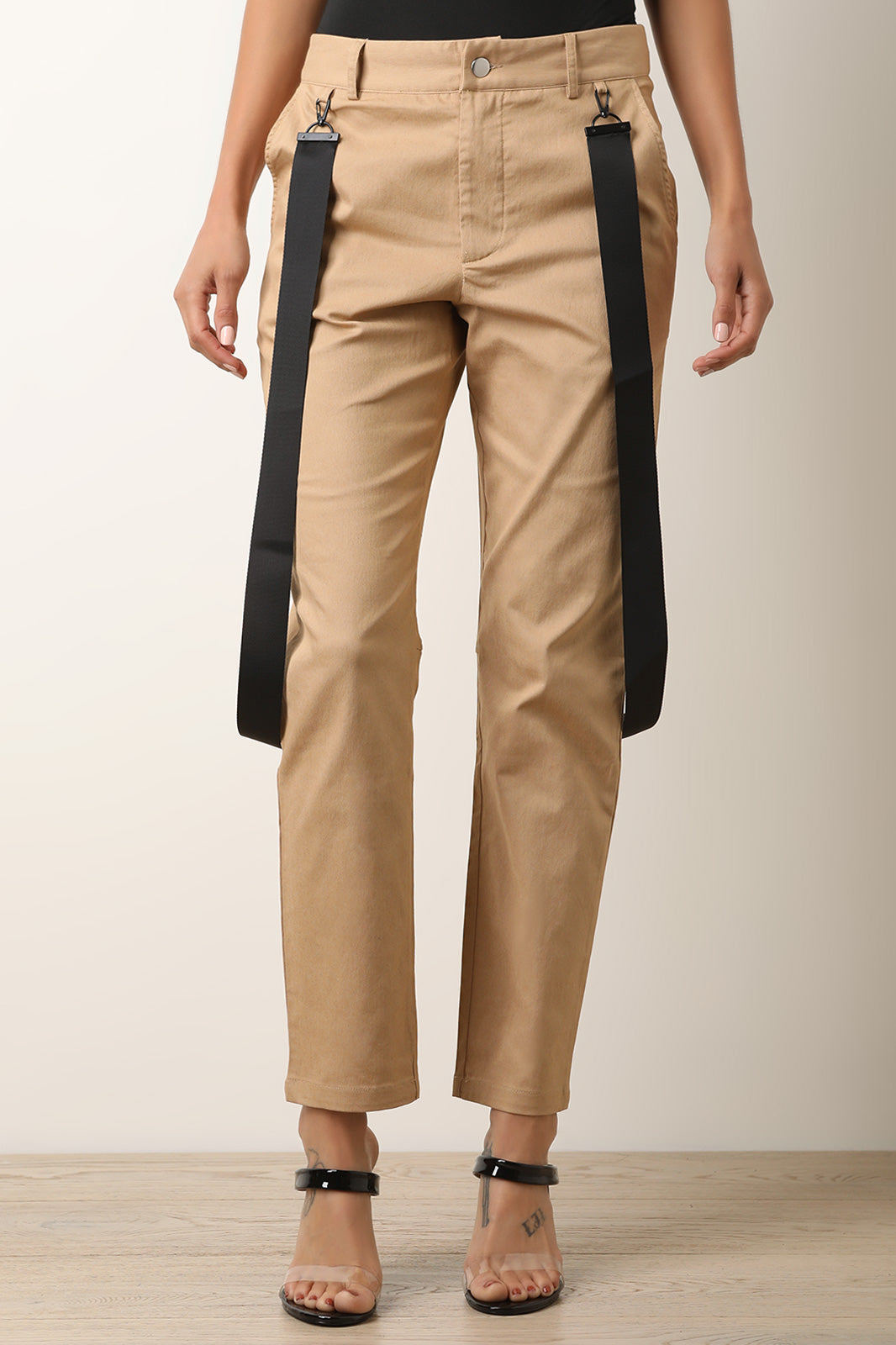 Suspender Accent Utility Pants - YuppyCollections