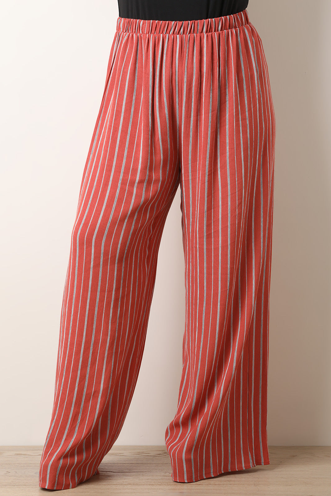 Vertical Striped Palazzo Pants - YuppyCollections