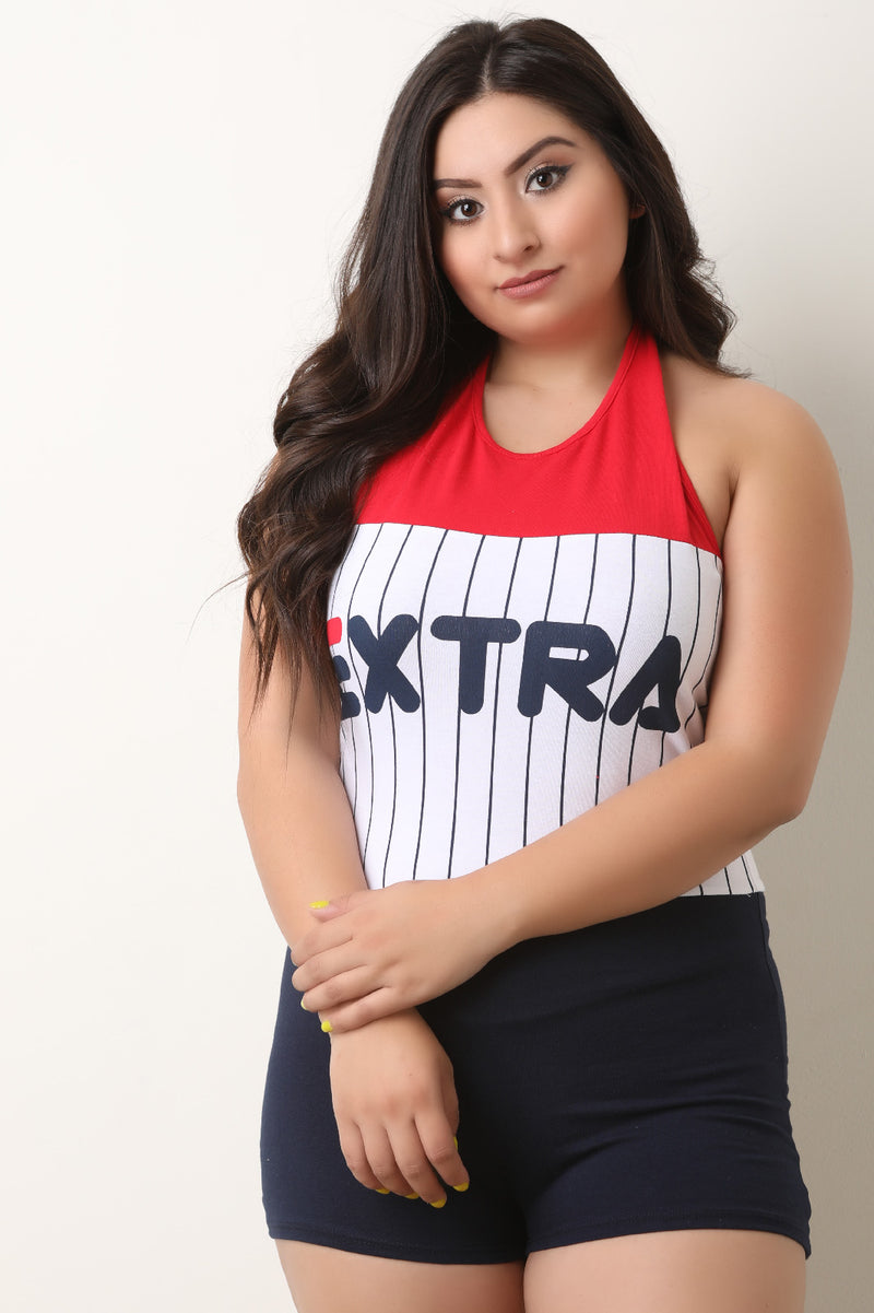 Extra Sporty Halter Romper - YuppyCollections