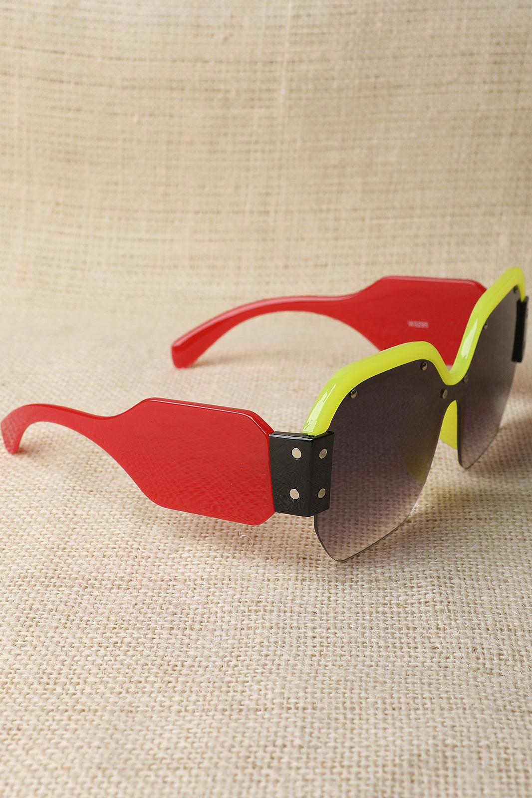 Oversized Semi-Rimless Colorblock Sunglasses - YuppyCollections