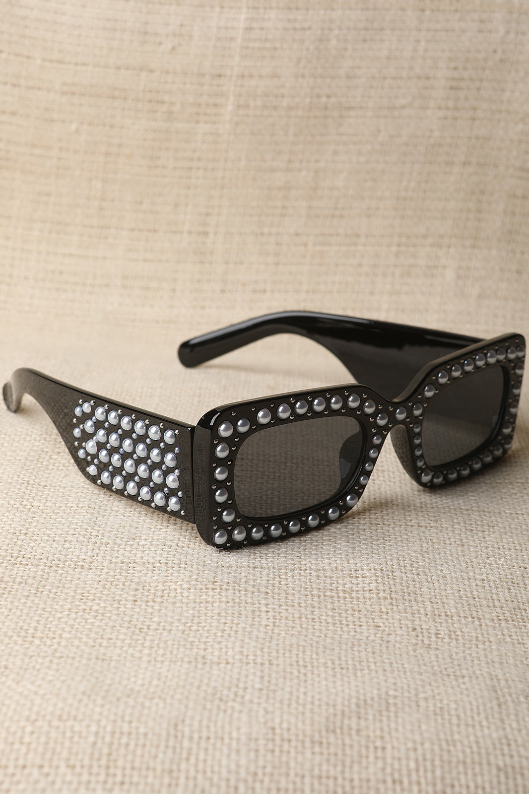 Retro Stud With Pearl Embellished Sunglasses - YuppyCollections