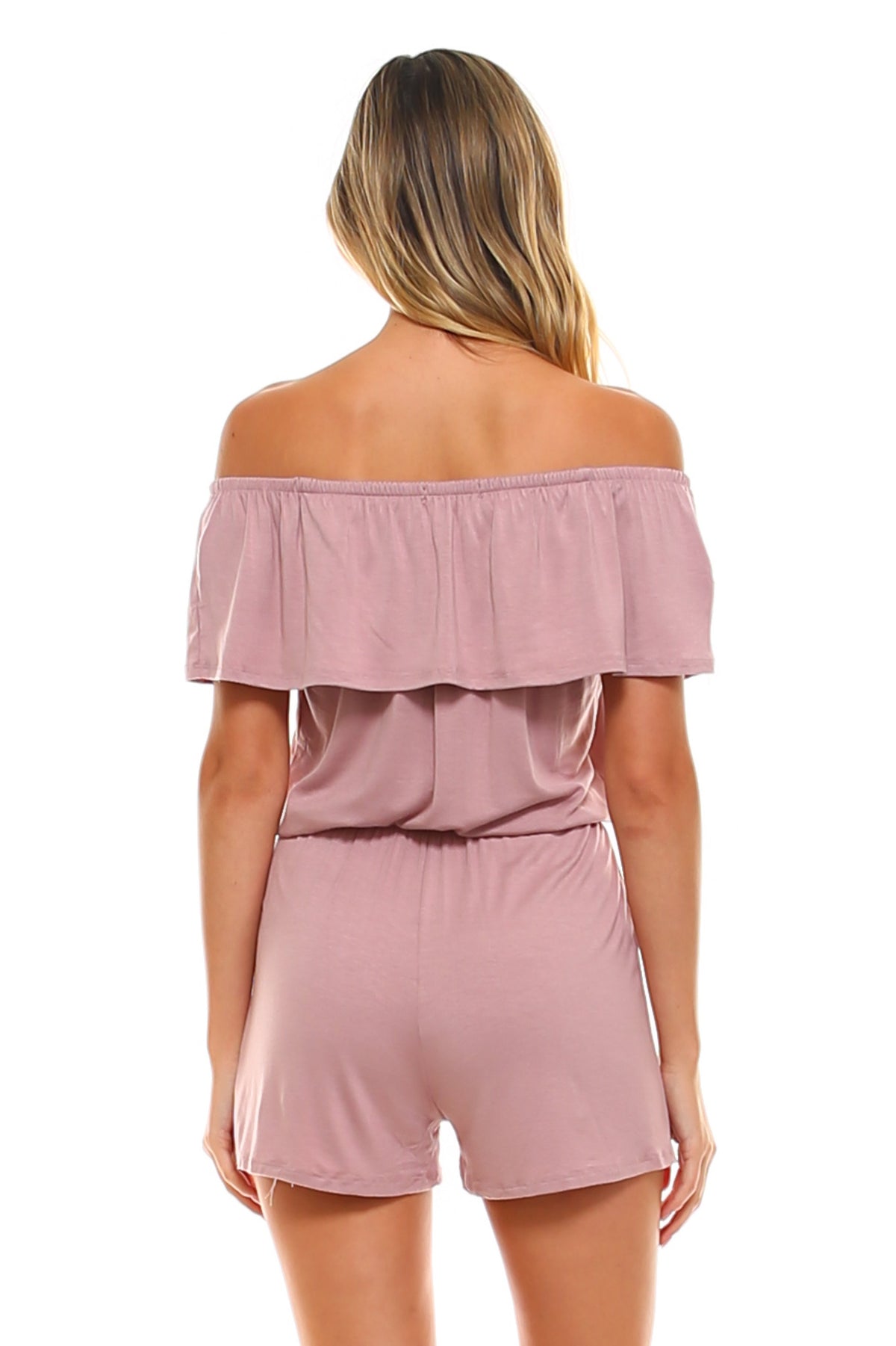 Women's Off the Shoulder Elastic Romper - YuppyCollections