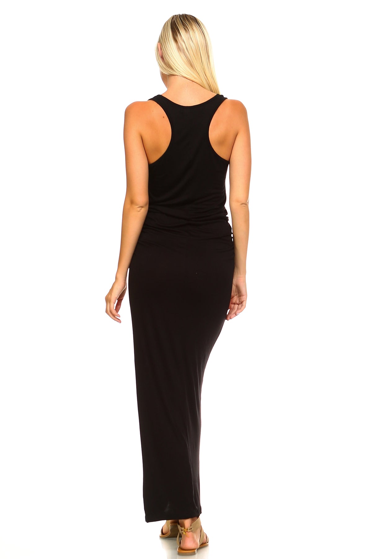 Women's Racer Back Maxi Dress - YuppyCollections