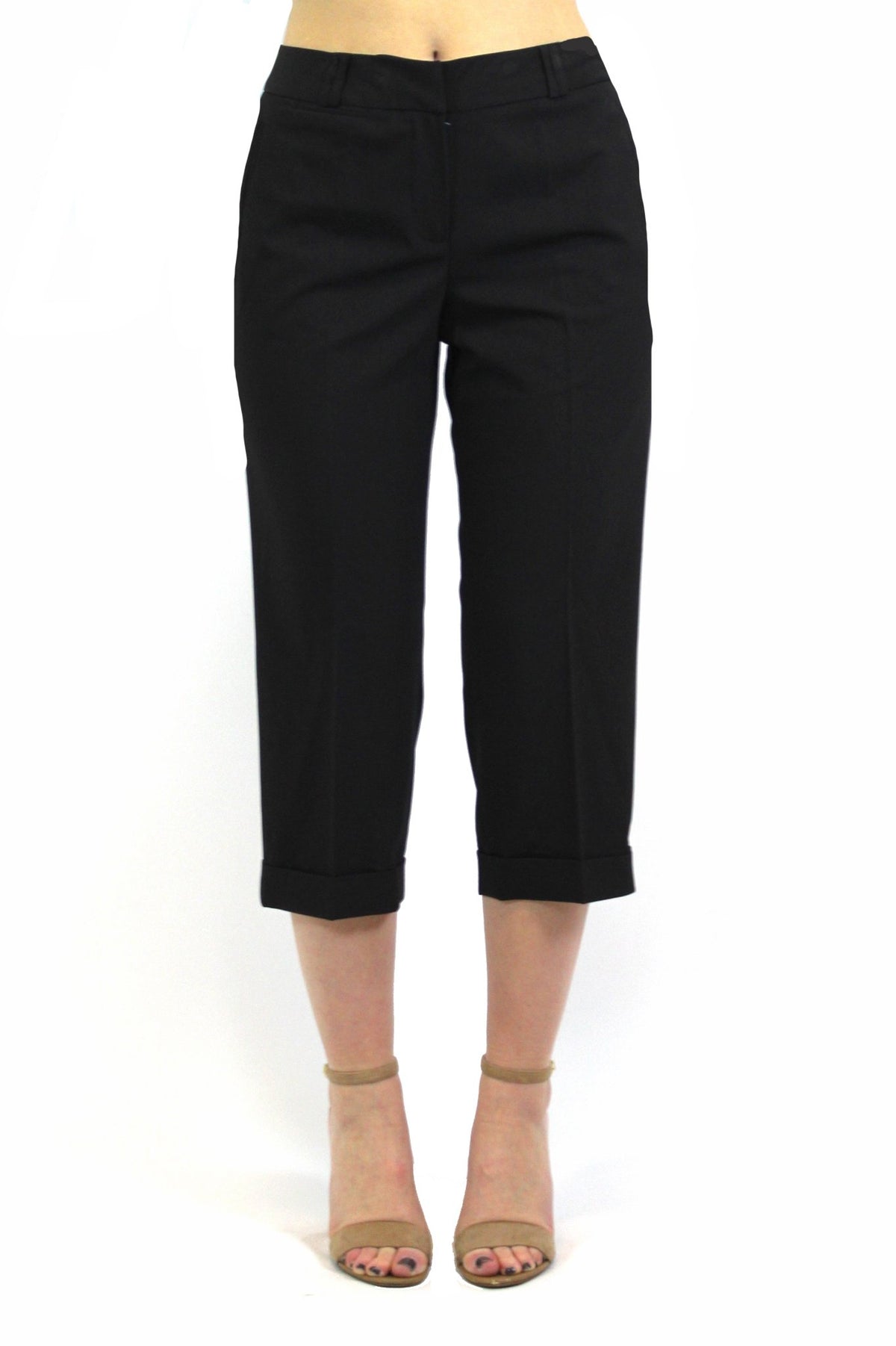 Women's Larry Levine Stretch Crop Pants - YuppyCollections