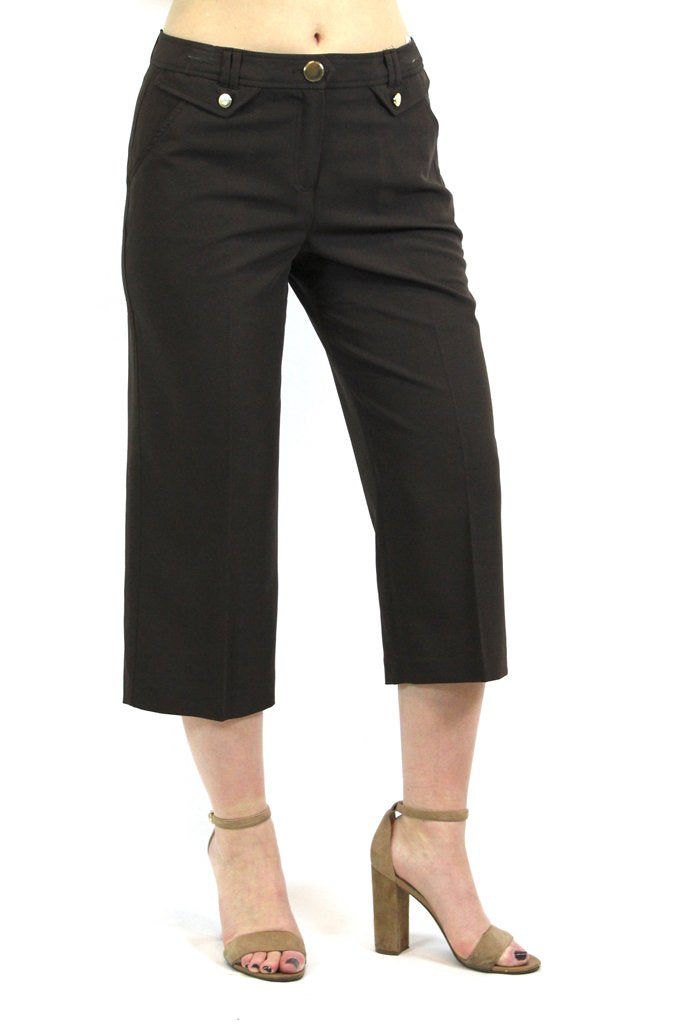 Larry Levine Stretchable Crop Pants - YuppyCollections