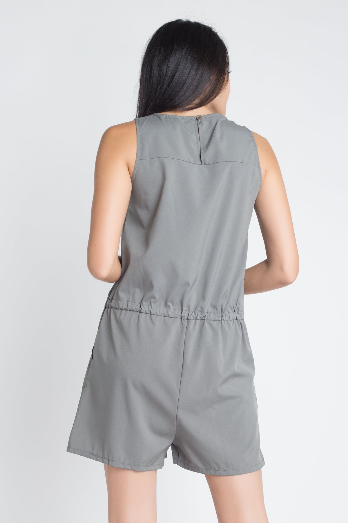 Women's Zip Front Sleeveless Romper - YuppyCollections