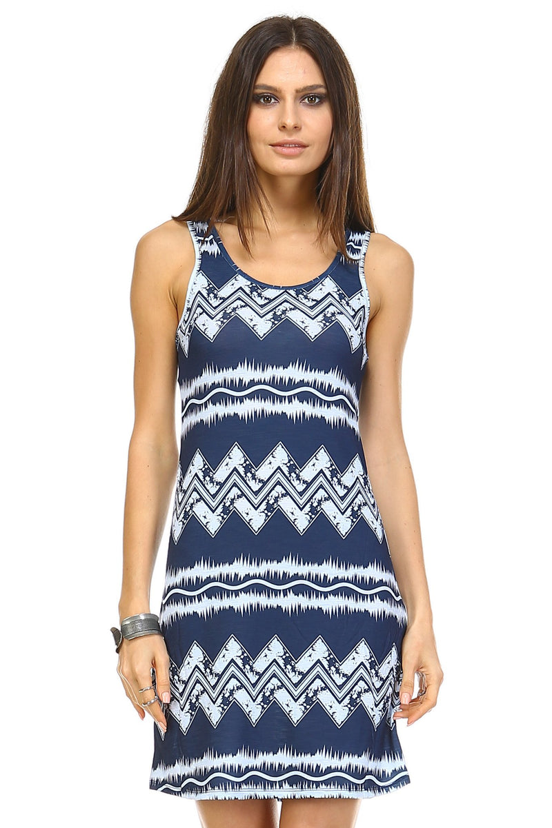 Women's Printed Mini Dress - YuppyCollections