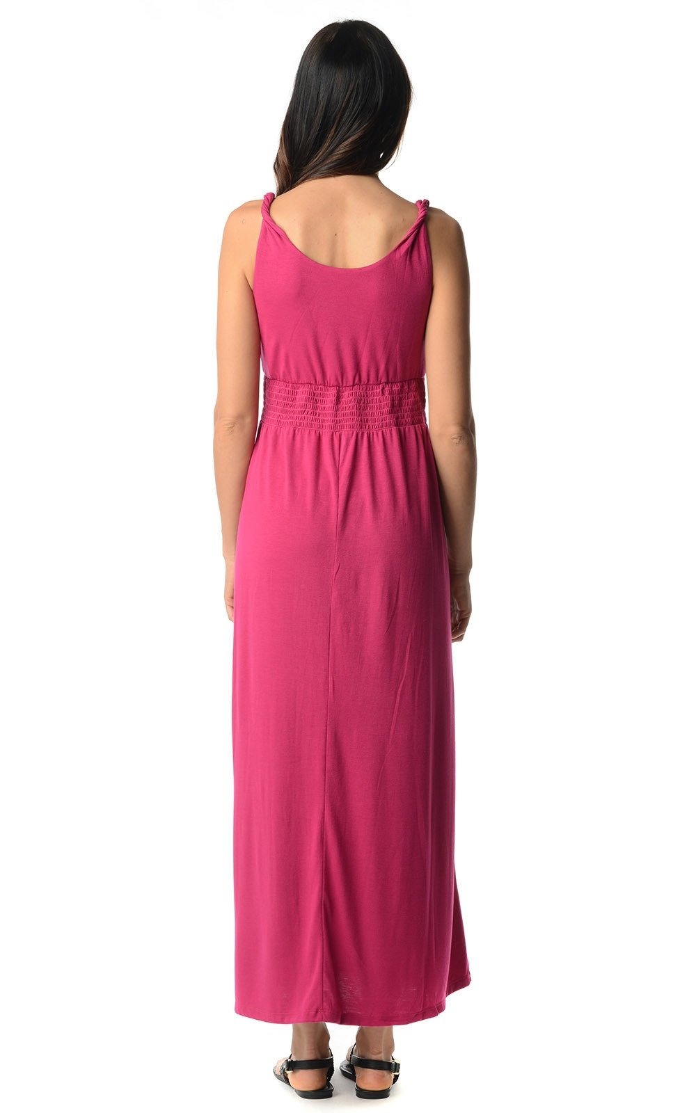 Women's Smocked Wrap Maxi Dress - YuppyCollections