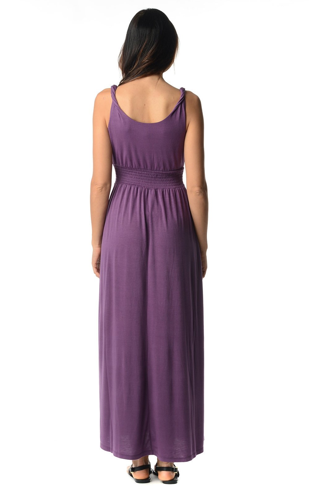 Women's Smocked Wrap Maxi Dress - YuppyCollections