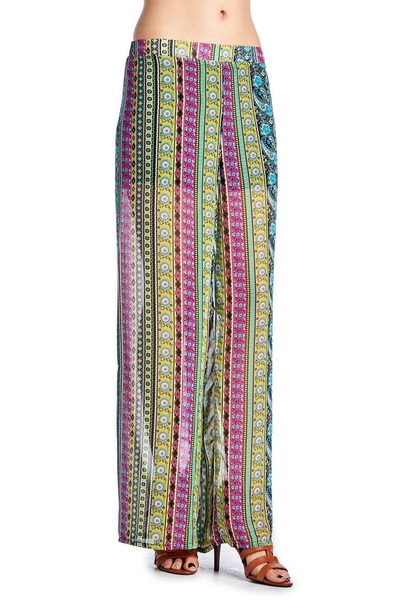 Women's Printed Palazzo Pants - YuppyCollections