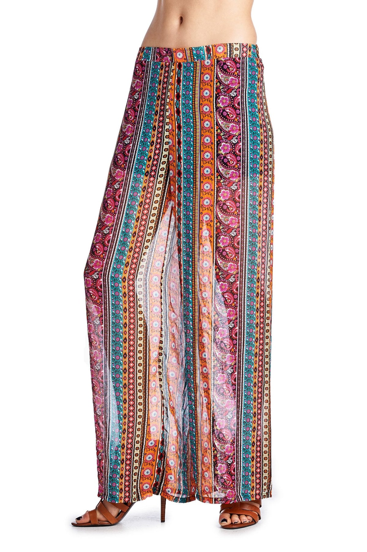 Women's Printed Palazzo Pants - YuppyCollections