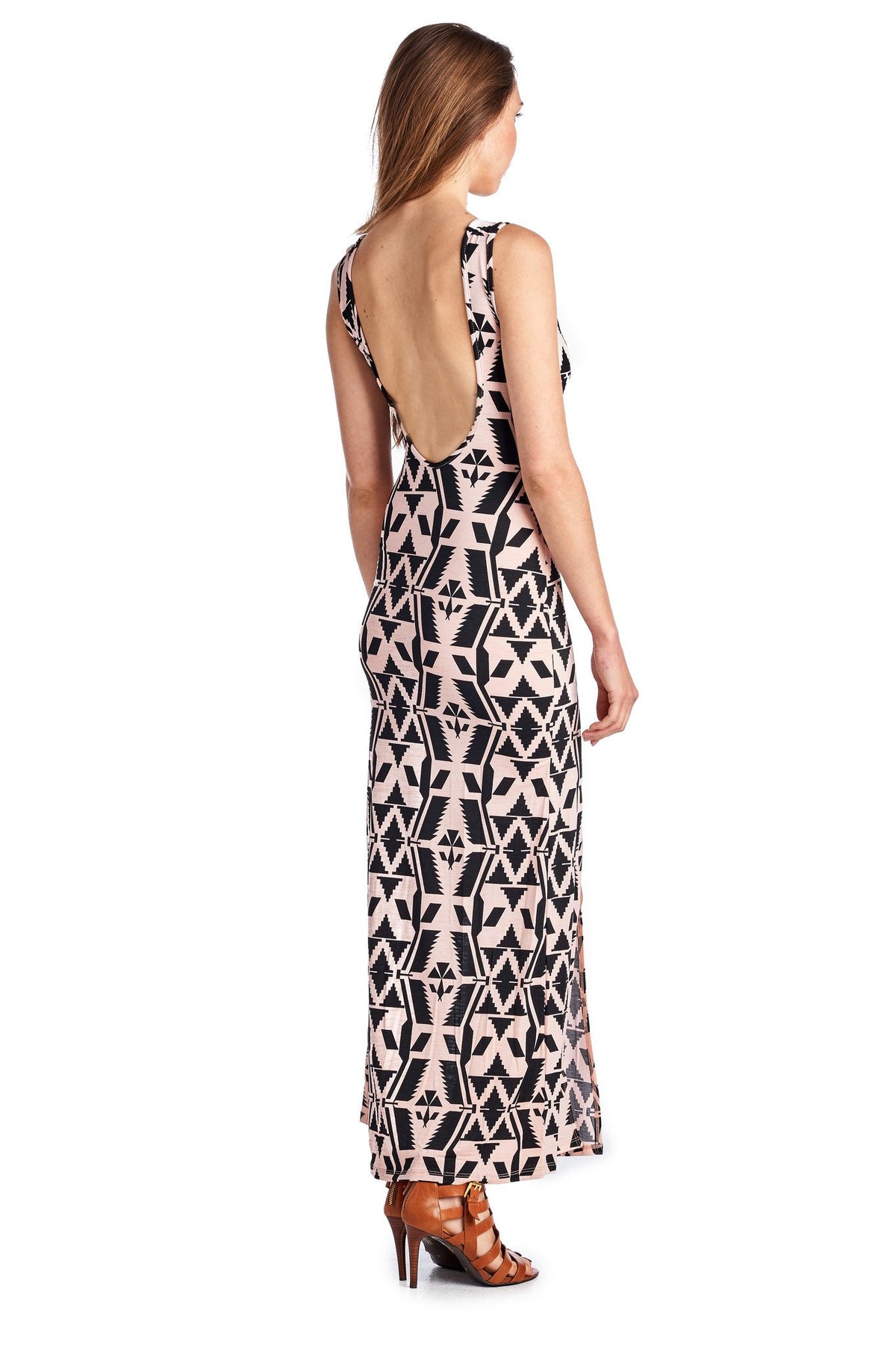 Women's Sleeveless Maxi Dress with Front Slits - YuppyCollections