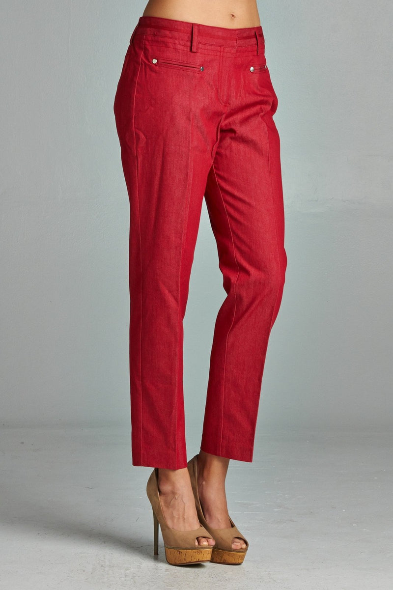 Women's Red Velvet Pants - YuppyCollections