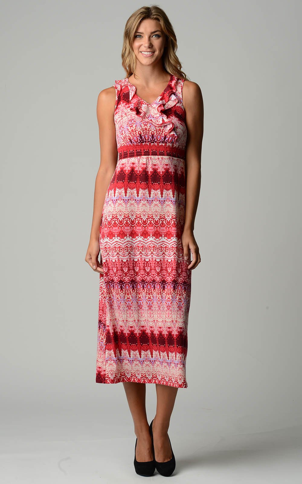 Women's Ruffle Maxi Dress - YuppyCollections