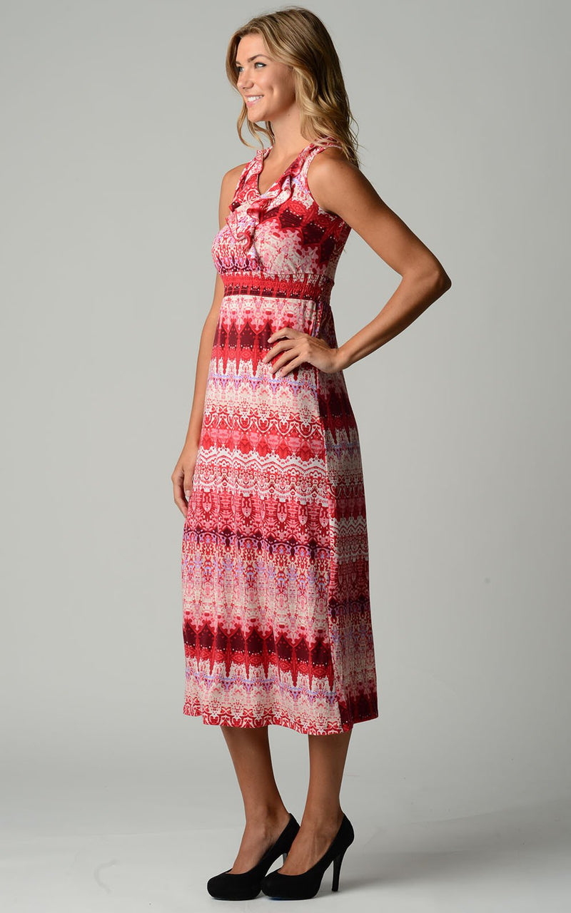 Women's Ruffle Maxi Dress - YuppyCollections