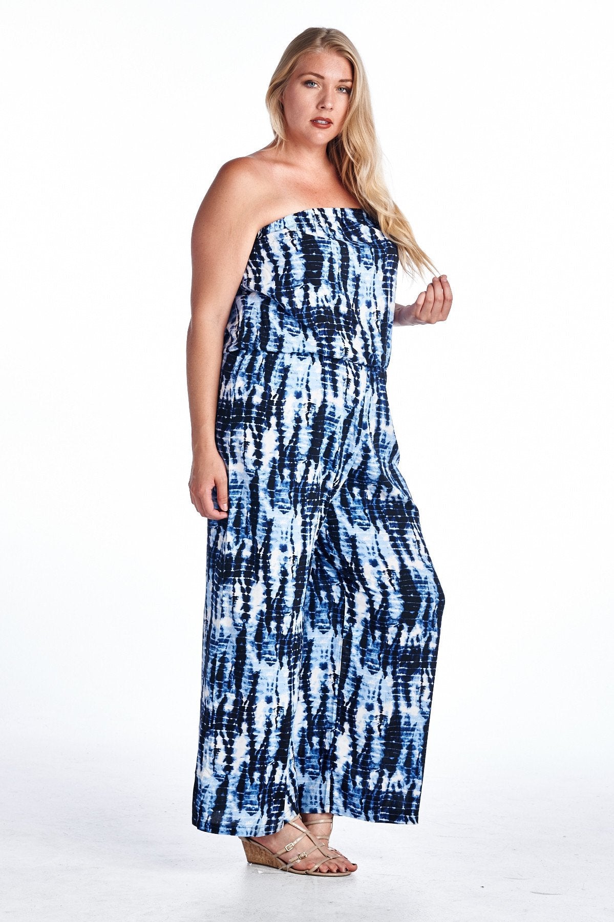 Women's Plus Size Strapless Jumpsuit - YuppyCollections