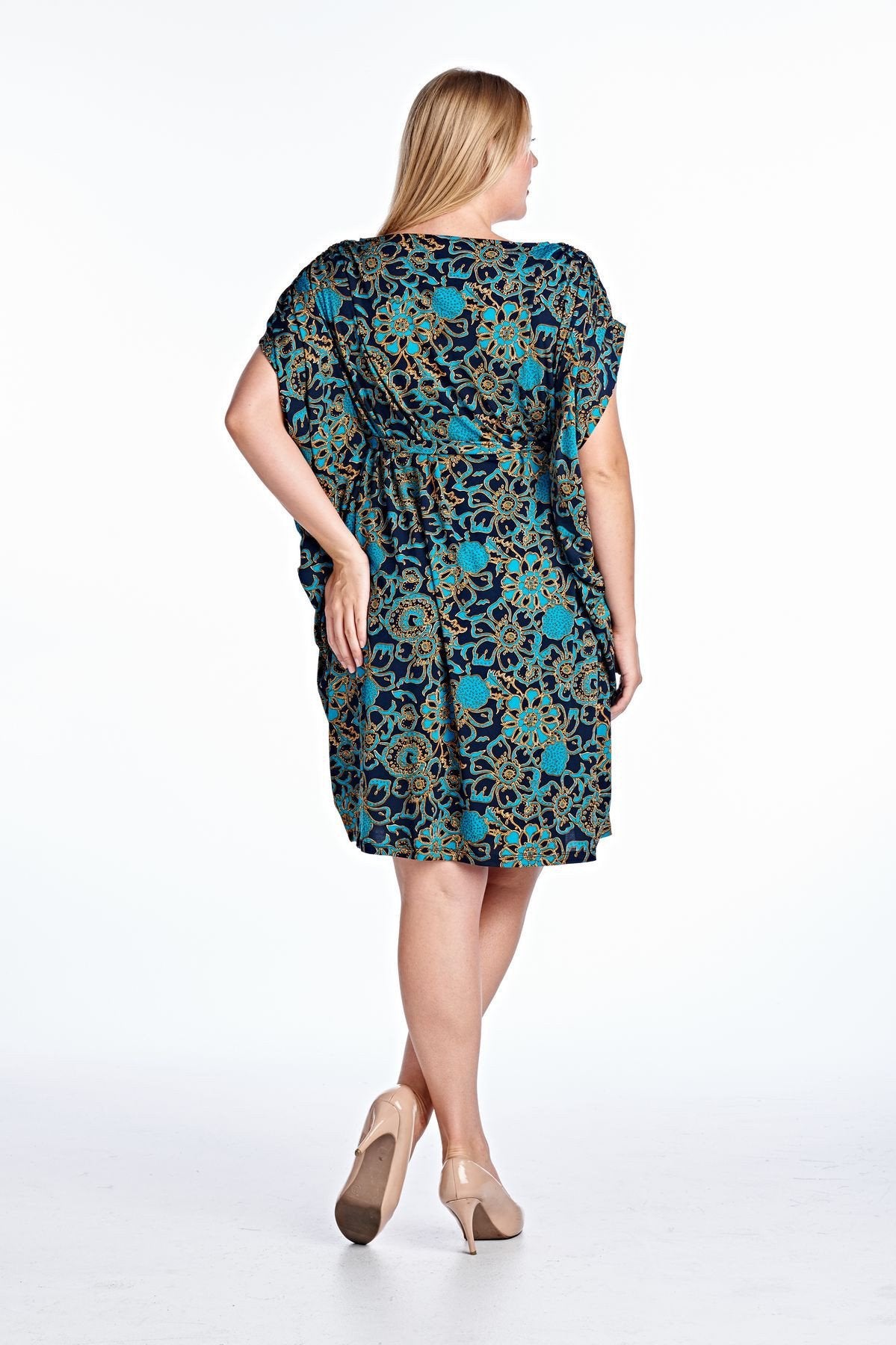 Women's Plus Size Bateau Neck Midi Dress - YuppyCollections