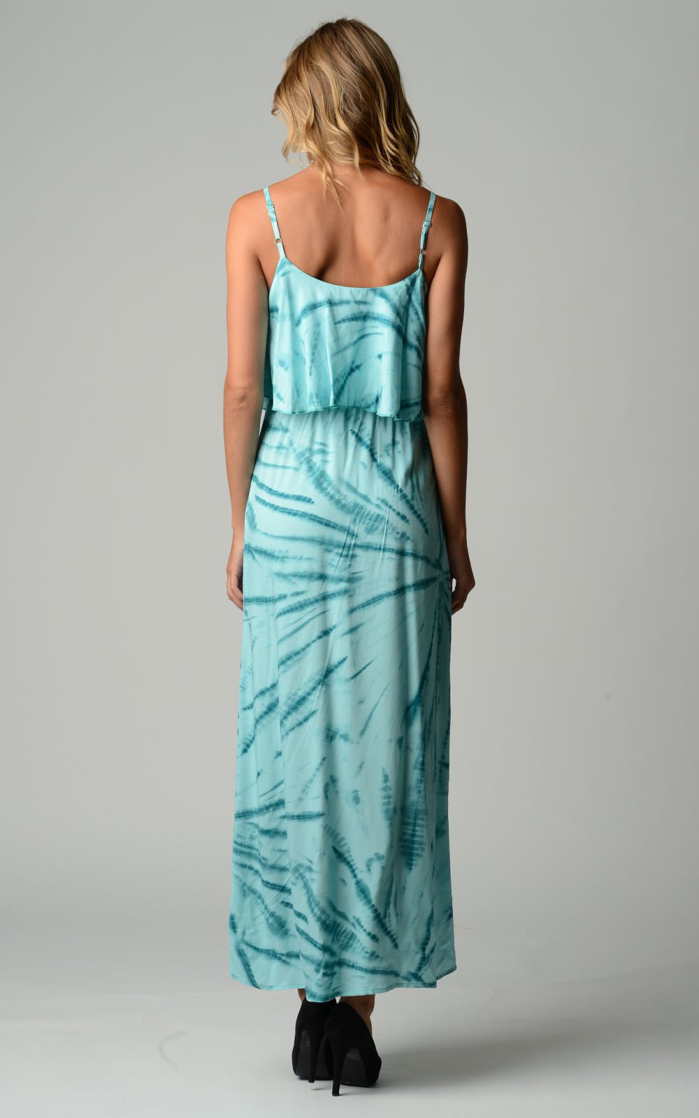 Women's Printed Tie Dye Maxi Dress - YuppyCollections