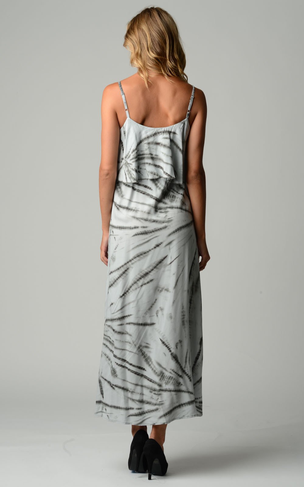 Women's Printed Tie Dye Maxi Dress - YuppyCollections