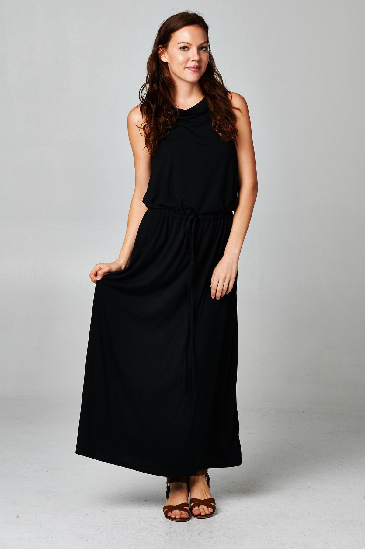 Women's Black Maxi Dress - YuppyCollections