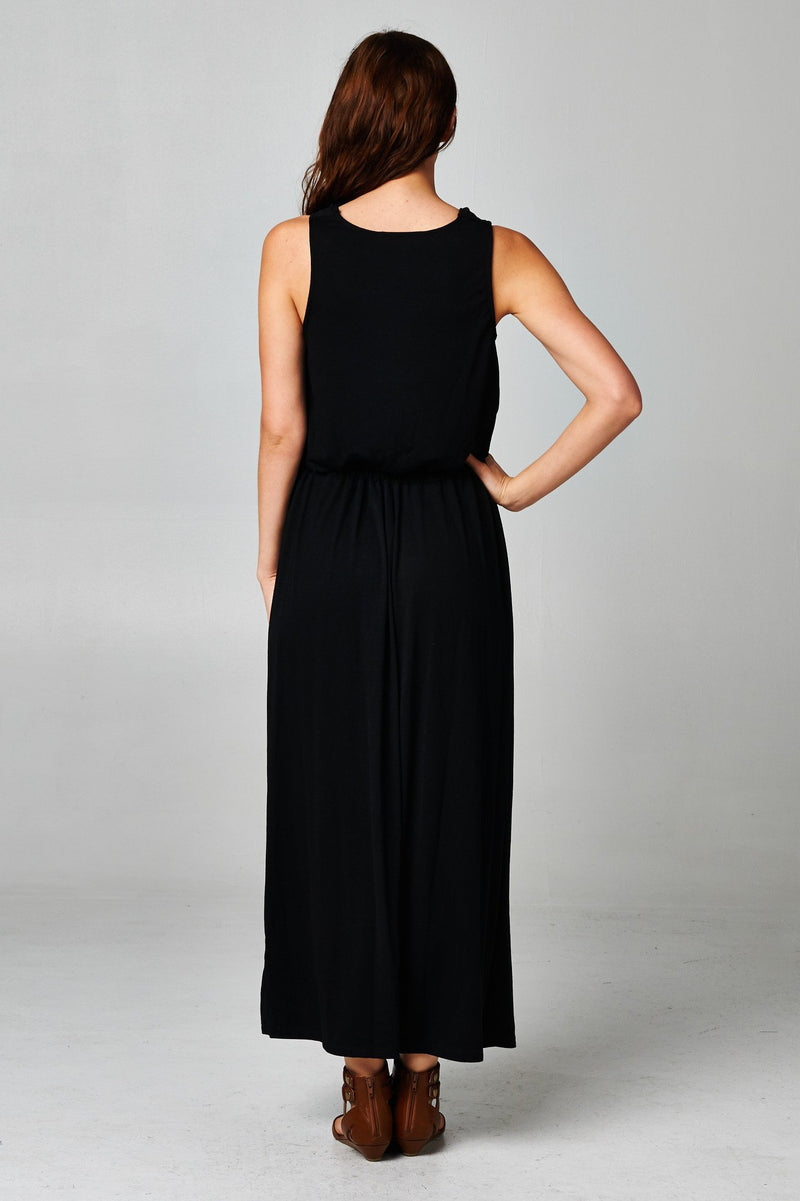 Women's Black Maxi Dress - YuppyCollections