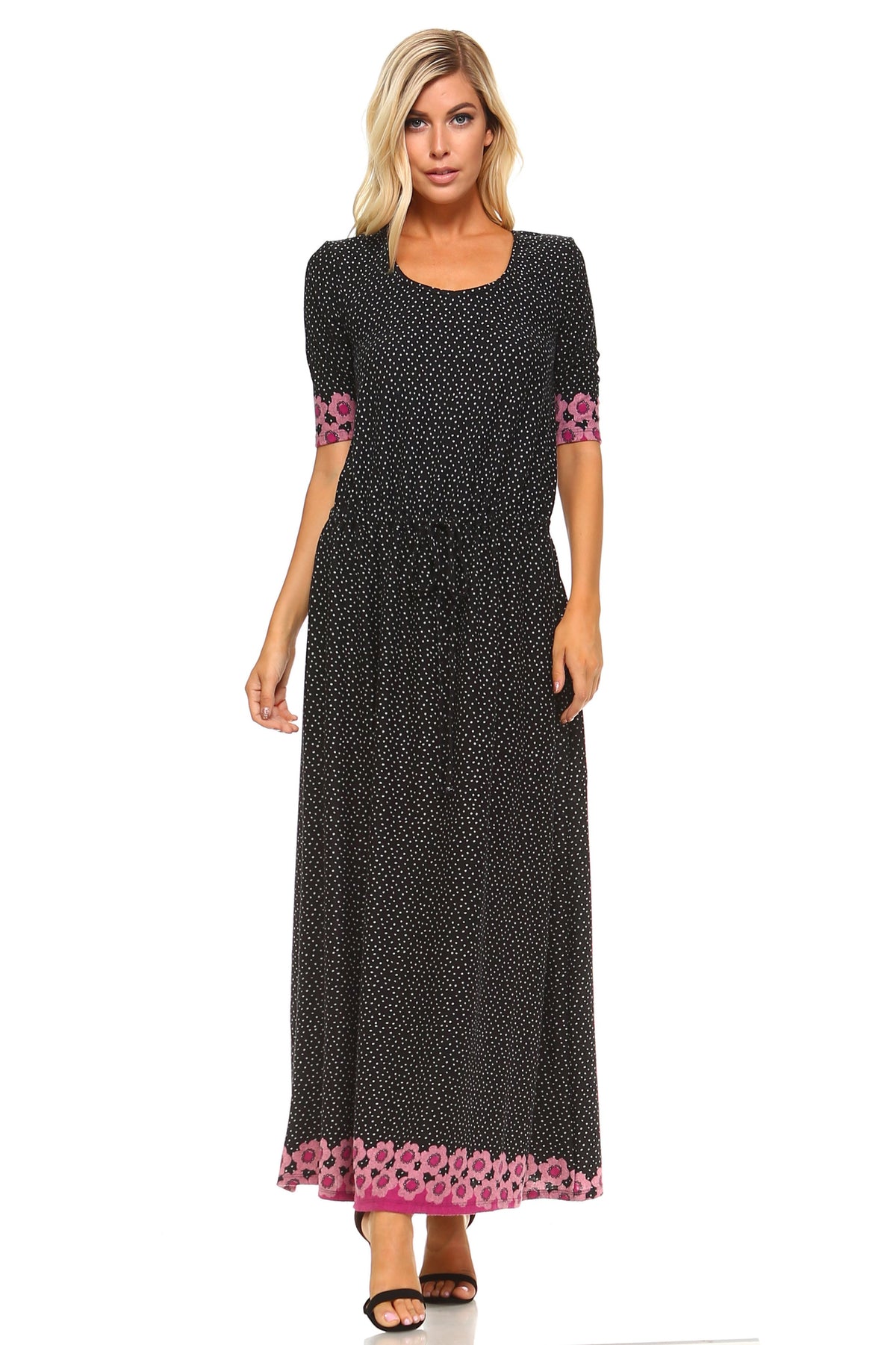 Women's Printed Hatchi Maxi Dress - YuppyCollections