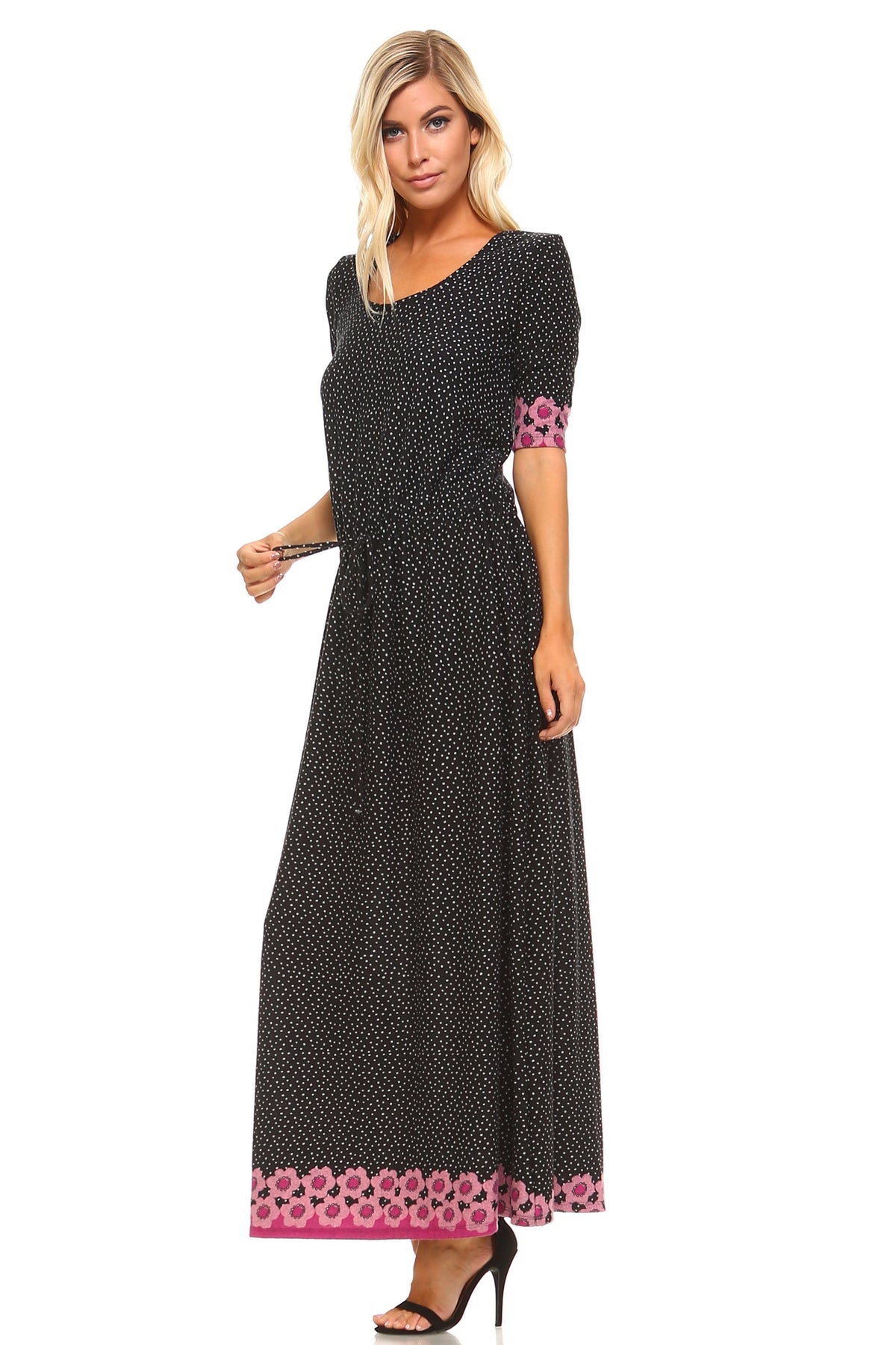 Women's Printed Hatchi Maxi Dress - YuppyCollections