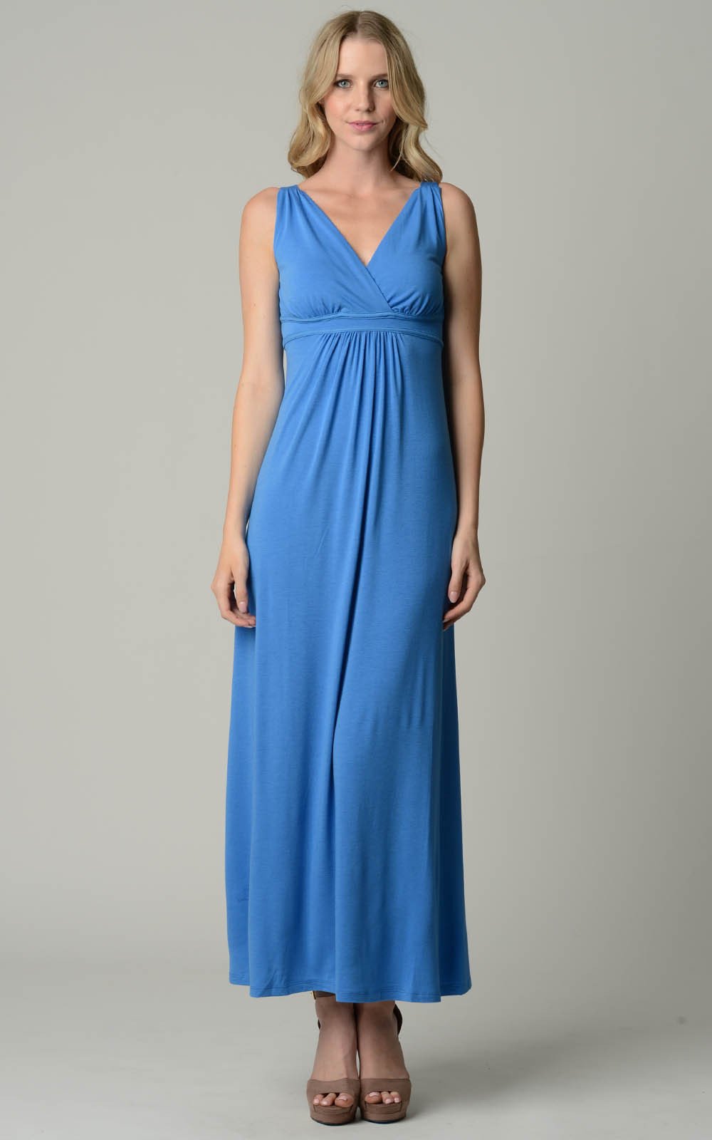 Women's Empire Waist Maxi Dress - YuppyCollections