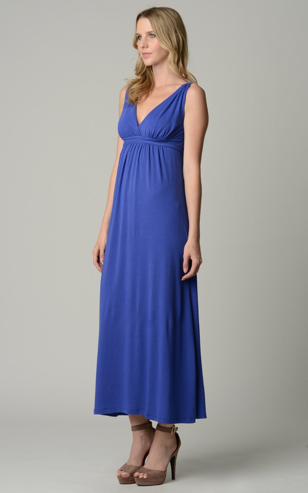 Women's Empire Waist Maxi Dress - YuppyCollections