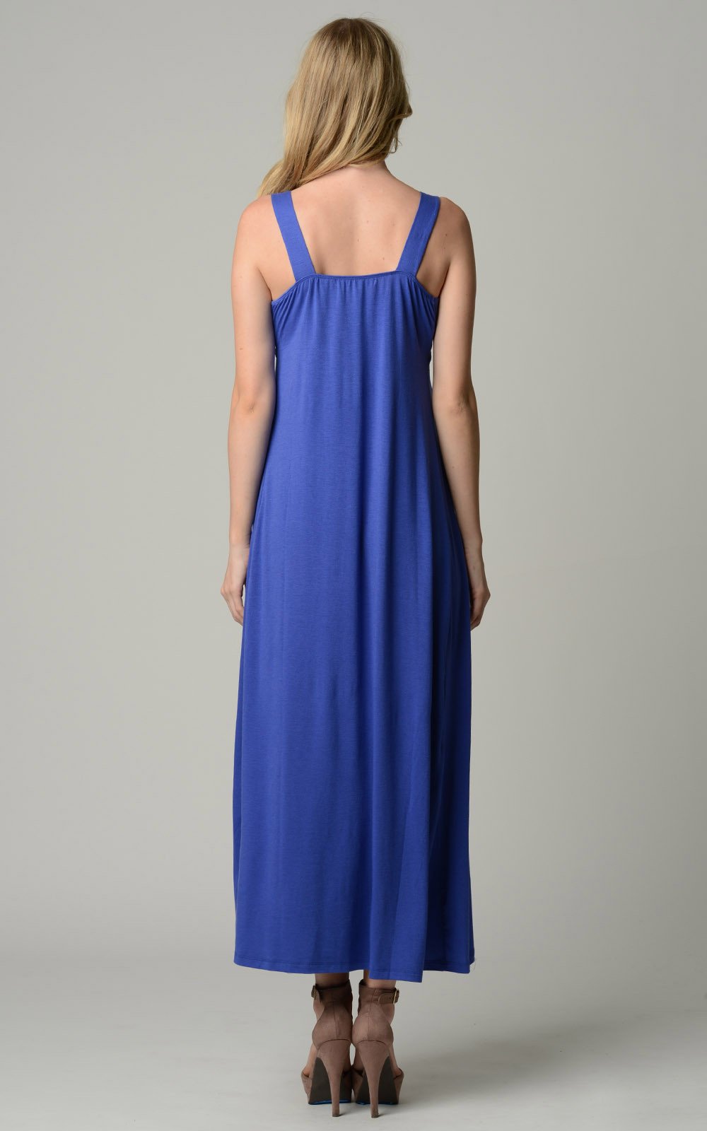 Women's Empire Waist Maxi Dress - YuppyCollections