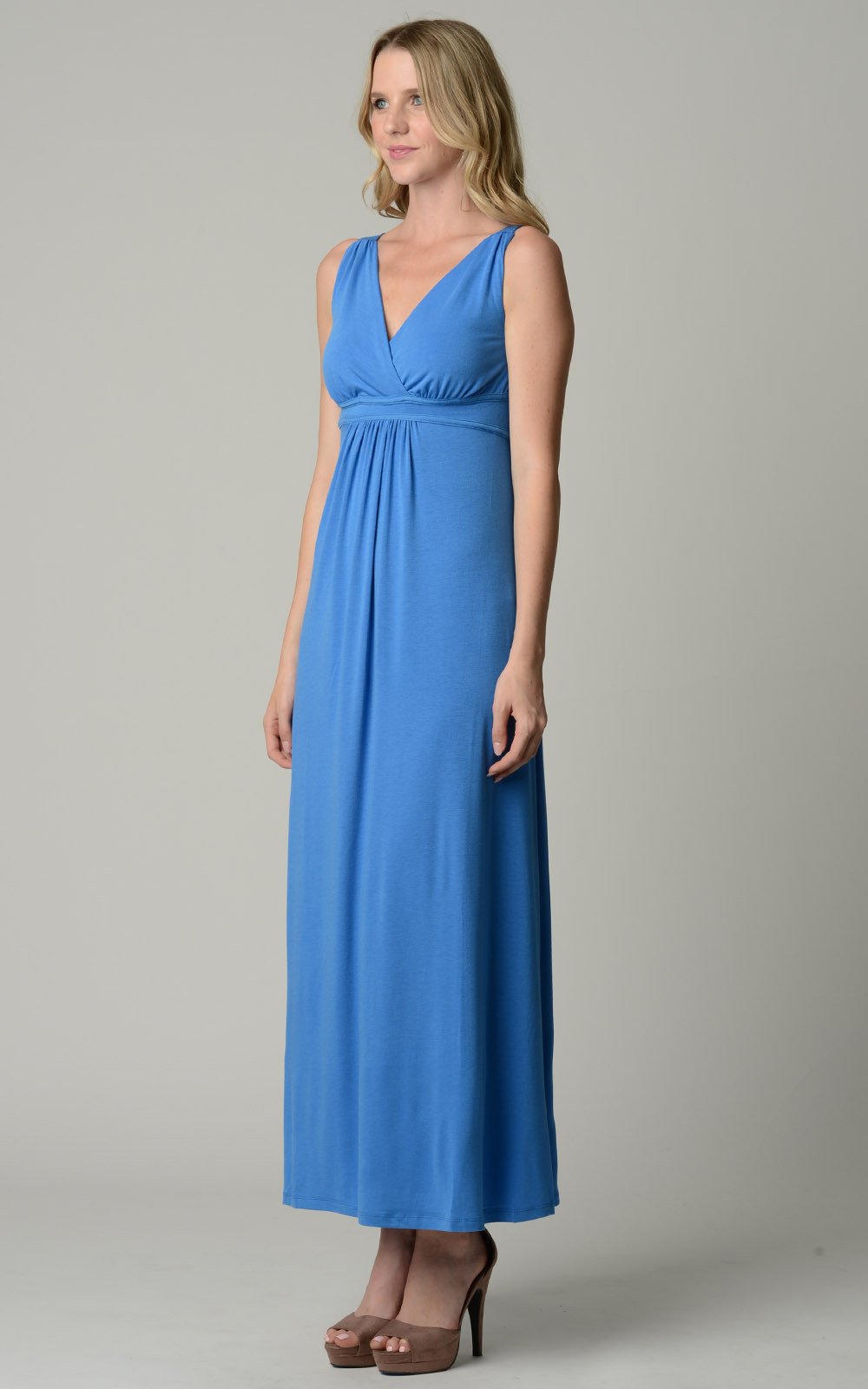 Women's Empire Waist Maxi Dress - YuppyCollections