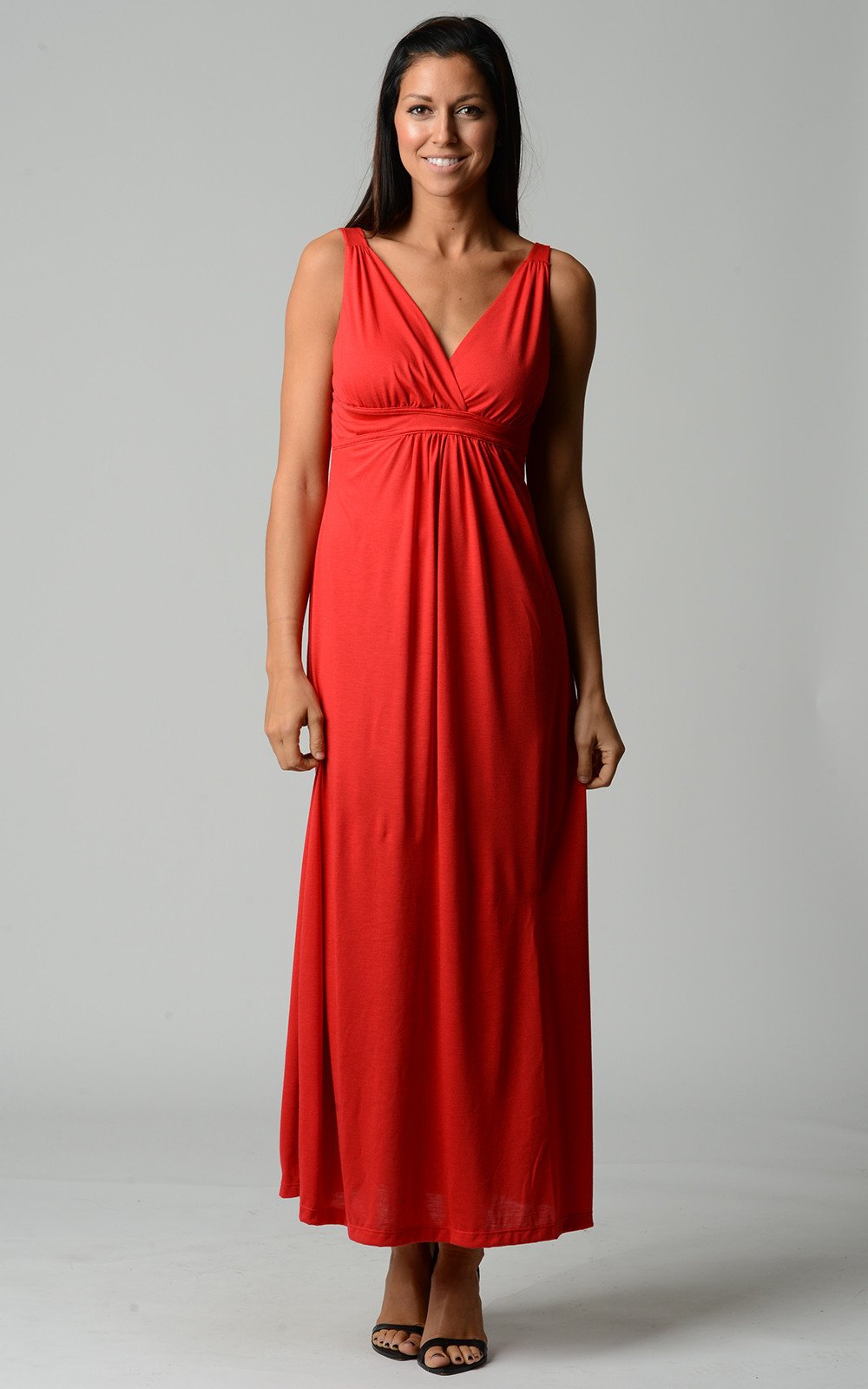 Women's Empire Waist Maxi Dress - YuppyCollections