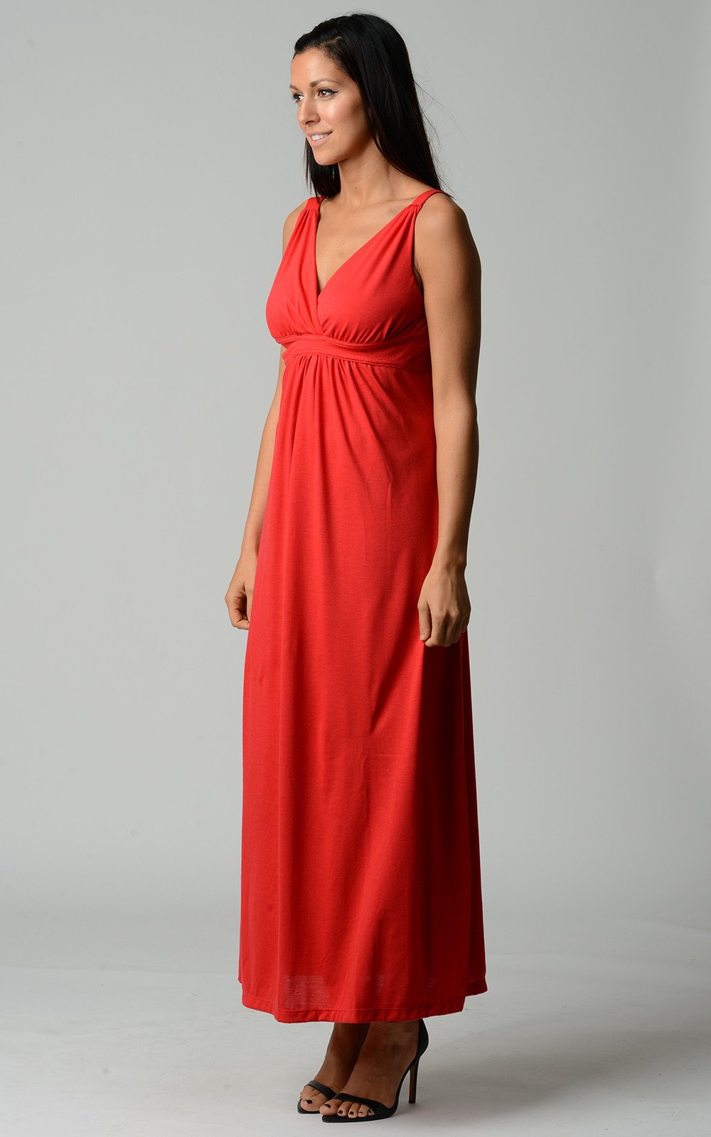 Women's Empire Waist Maxi Dress - YuppyCollections