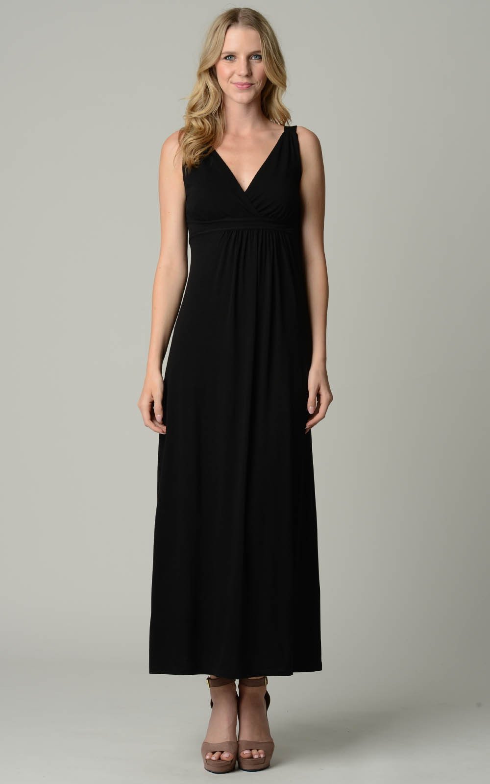 Women's Empire Waist Maxi Dress - YuppyCollections