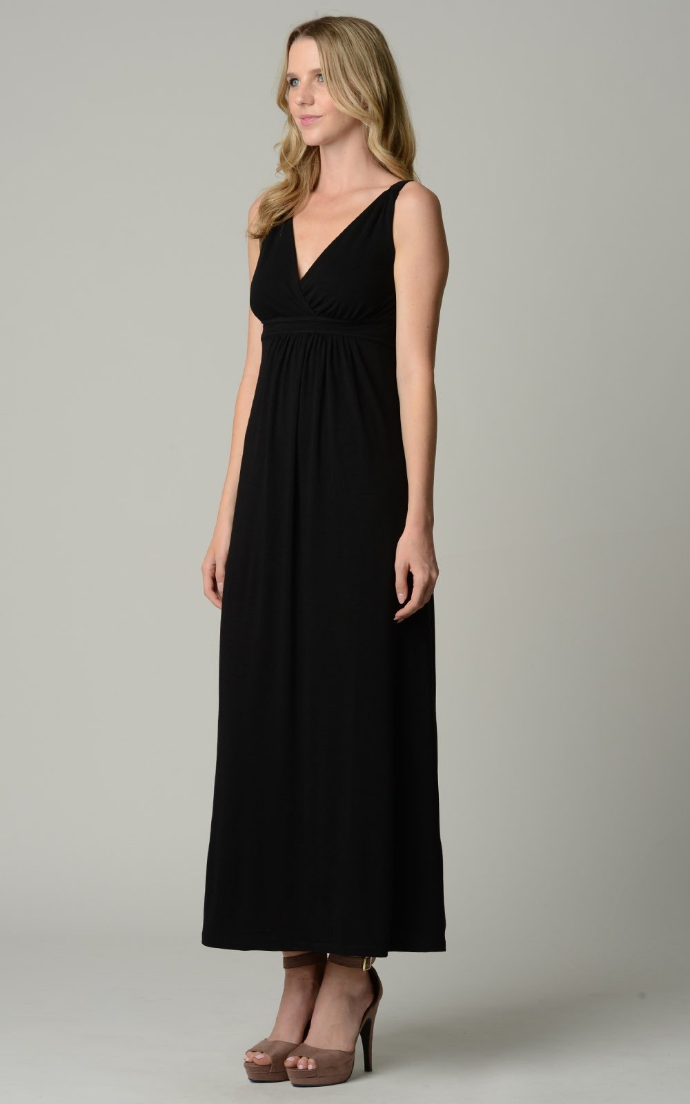 Women's Empire Waist Maxi Dress - YuppyCollections