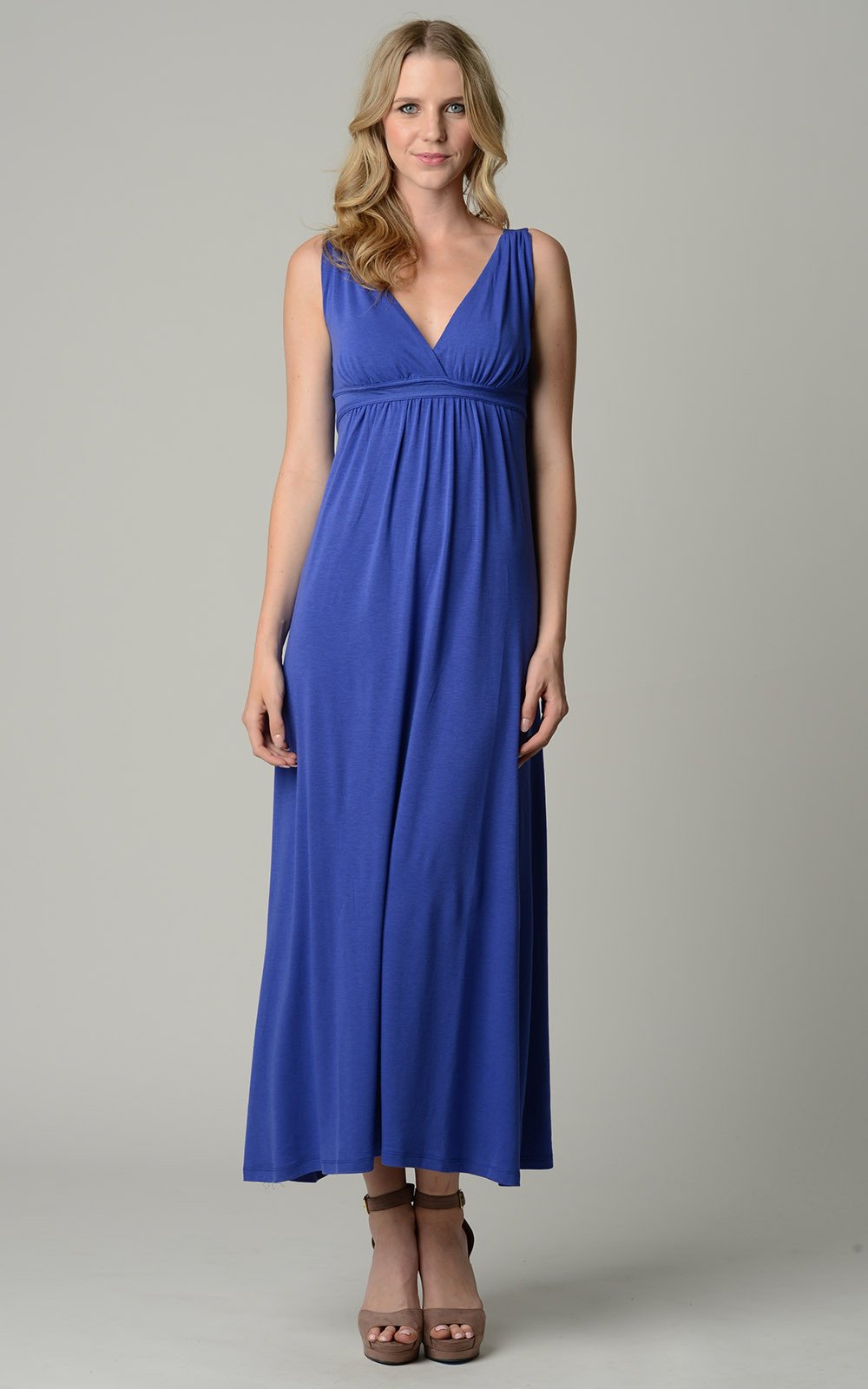 Women's Empire Waist Maxi Dress - YuppyCollections