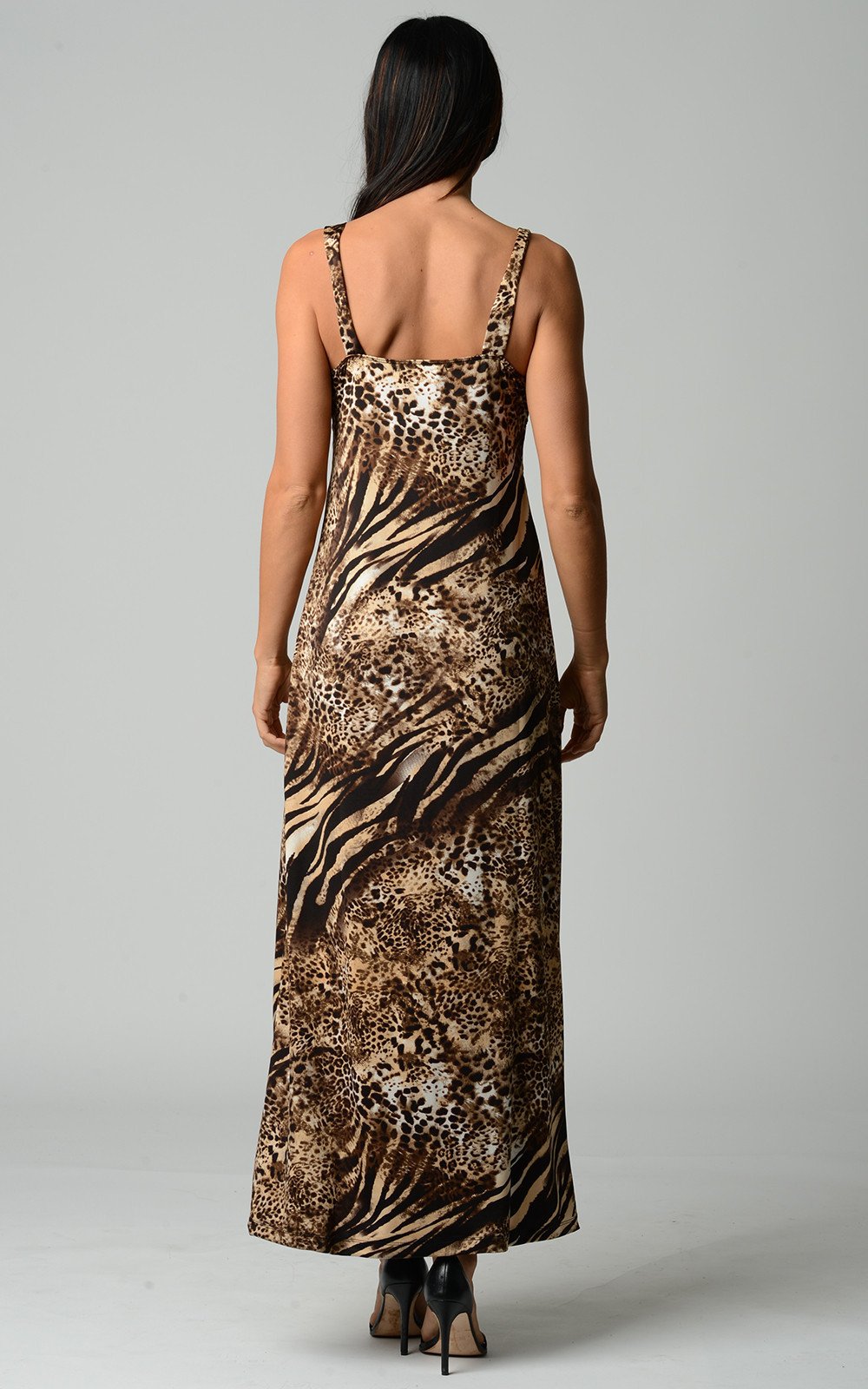 Women's Animal Print Maxi Dress - YuppyCollections