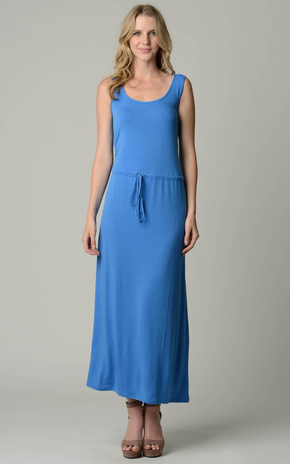 Women's Tie Waist Maxi Dress - YuppyCollections