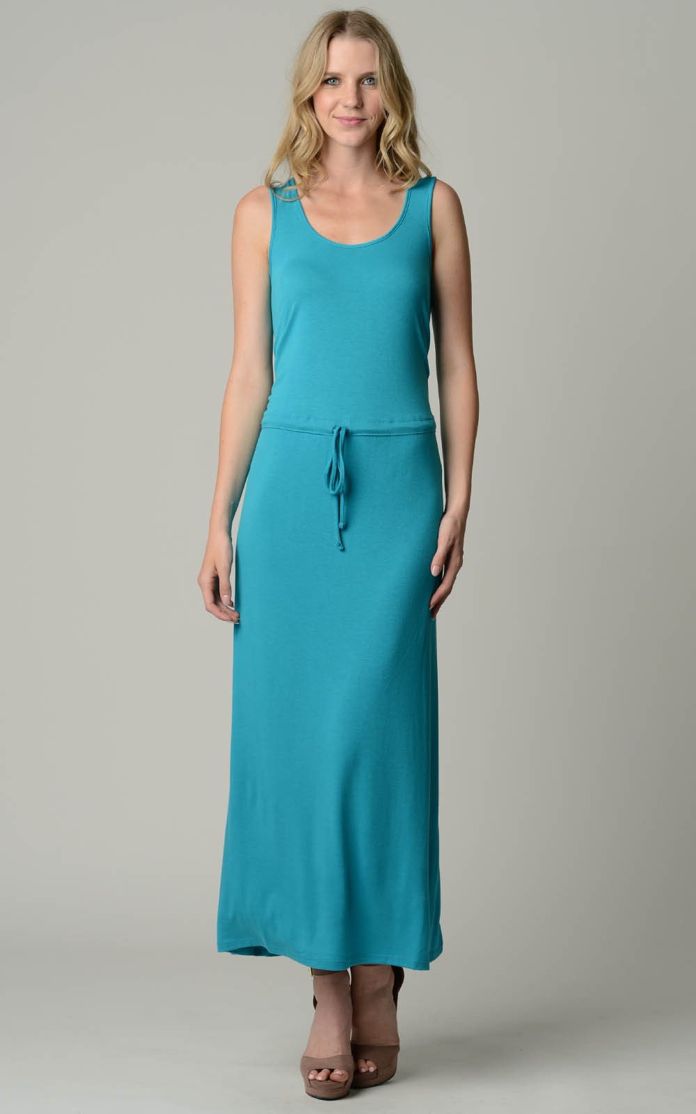 Women's Tie Waist Maxi Dress - YuppyCollections